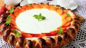 Царская ватрушка. Вкусный пирог с двумя начинками.