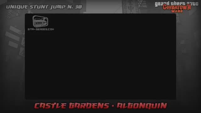 GTA Chinatown Wars - Walkthrough - Unique Stunt Jump #30 - Castle Gardens (Algonquin)