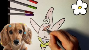 Рисуем Патрика, из мультфильма Губка Боб.