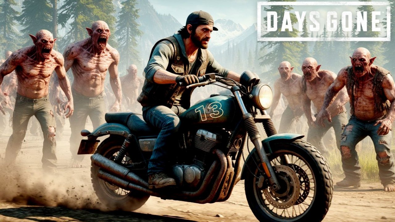 Days Gone. #13. Киноигра на русском с коммент. Хоррор, банды, выживач, фрики, байкеры, дружба, ужас