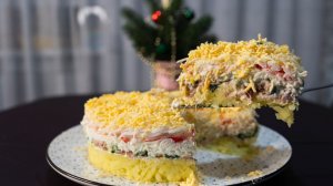 Салат с крабовыми палочками и тунцом