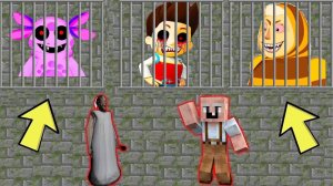 GRANDPA И БАБКА ГРЕННИ ПОСТРОИЛИ ТЮРЬМУ ДЛЯ МОНСТРОВ В МАЙНКРАФТ НУБИК В MINECRAFT ТРОЛЛИНГ ЛОВУШКА