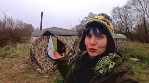 РЫБАЛКА НА РЕКЕ: налим на фидер, щука на спиннинг и ночёвка В ТЁПЛОЙ ПАЛАТКЕ.