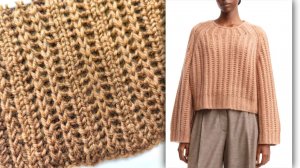 Легкий узор на основе патентной резинки ⭐️ Узор джемпера от Ирис фон Арним