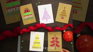 Легкие открытки на Новый год - зимние поделки