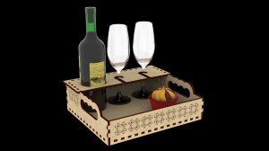 Поднос и держатель бутылок | Макеты для резки