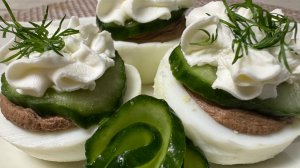 Яйца фаршированные КУРИНЫМ ПАШТЕТАМ! Закуска на ПРАЗДНИЧНЫЙ стол!