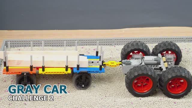 Тестирование тяжелого автомобиля LEGO на подъеме по сверхдлинному склону смотреть онлайн