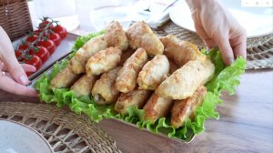 Куриные рулетики с шампиньонами и сыром