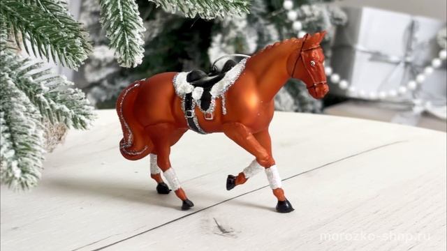 Ёлочная игрушка БЛАГОРОДНЫЙ ГНЕДОЙ, стекло, 12 см, 1001000