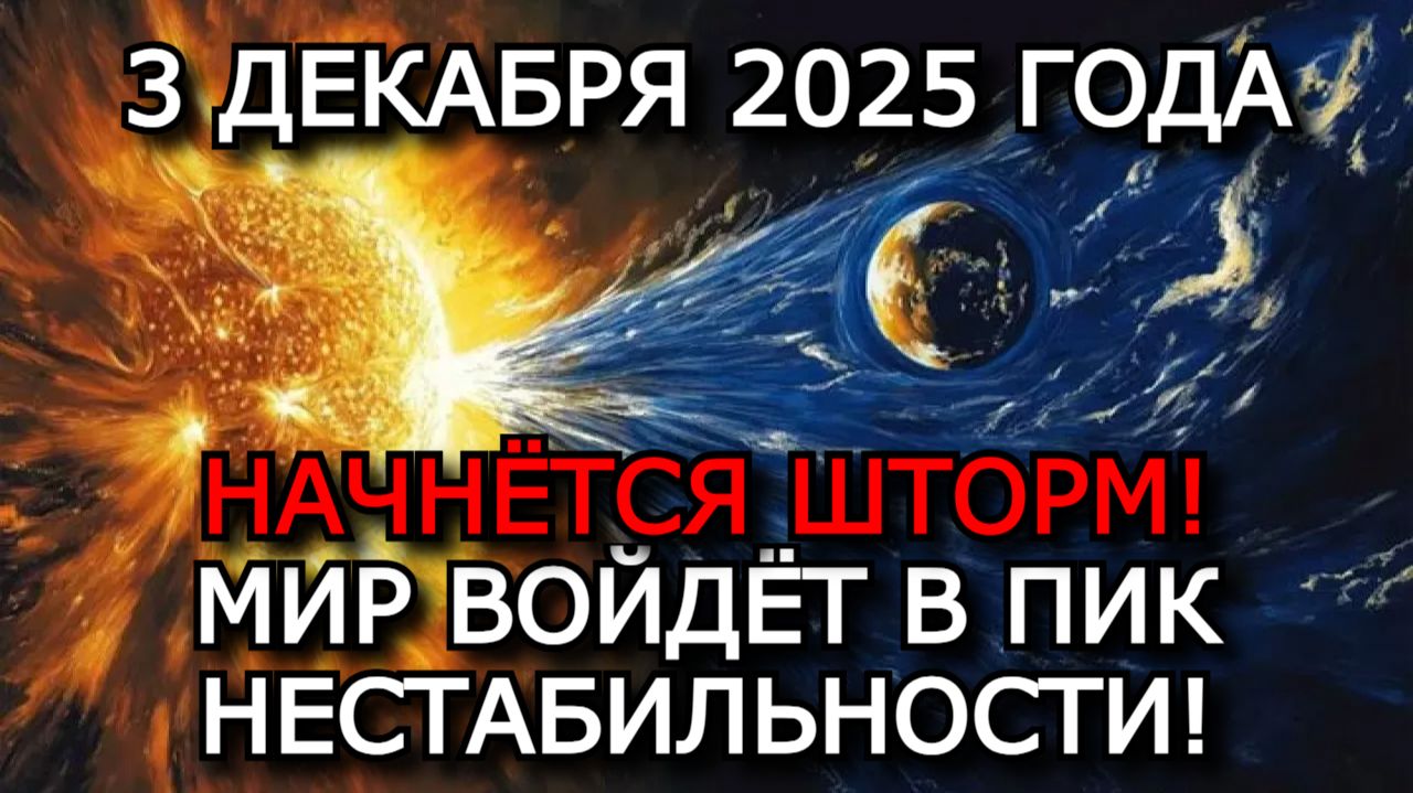 МАГНИТНЫЕ БУРИ 3 ДЕКАБРЯ 2025 — РЕЗКИЙ РЫВОК ДО 6 БАЛЛОВ! ⚠️
