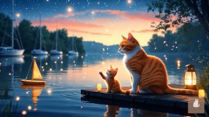 😹Мама кошечка готовит вкусные круассаны со своим маленьким сыночком🔥