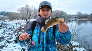 Рыбалка с первым снегом. Ловля ротана и окуня на мормышку.