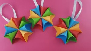 Ёлочная игрушка из бумаги! Новогодний декор своими руками с детьми!