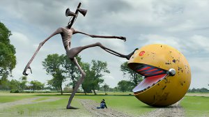 Пакмэн проти Сиреноголового и Слэндермена в реальной жизни. Pacman vs.Siren Head vs Spiderman