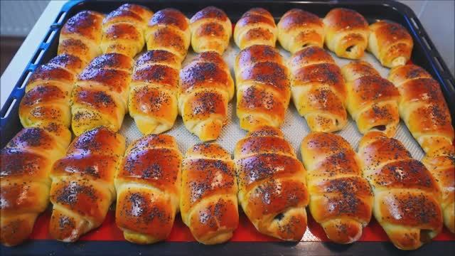 Рогалики на ЙОГУРТЕ с МЁДОМ вкусная домашняя выпечка