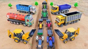 Мойка грузовика JCB 5cx и Tata 2518 | видео о тракторе jcb | мультфильм о jcb | мультфи