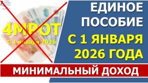 ‼️‼️‼️ С 1 января 2026 года меняется правило минимального трудового дохода