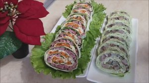 Вкусные и Быстрые ЗАКУСКИ на Праздничный стол.Закуски из лаваша.Закуски на Новый Год