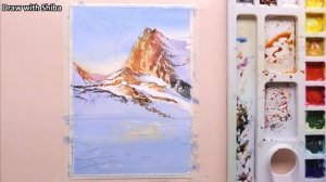 Мастер-класс по рисованию акварелью пейзаж с ледяными горами — легко и наглядно