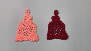 Барышня принцесса крючком  . Игрушка для ёлки .