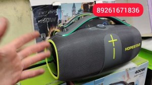 КОЛОНКА HOPESTAR A86 серая с зелёным 450 Ватт с 6 Динамиками и Микрофоном 🔥 Видеоотчет в г. Орёл ✅