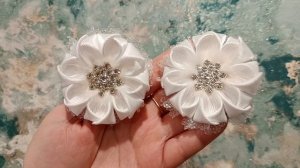 Показ бантиков (ролик37)🤍❄️ на первые хвостики диаметр 6,5 см