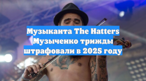 Музыканта The Hatters Музыченко трижды штрафовали в 2025 году