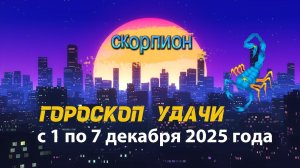 Гороскоп удачи с 1 по 7 декабря 2025 года. Скорпион