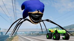 Эпический побег из Молний Маккуина-Пожирателя, Маккуина-Драконожа, Мэтропожирателя ｜BeamNG.Drive