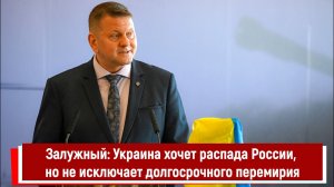 Залужный: Украина хочет распада России, но не исключает долгосрочного перемирия