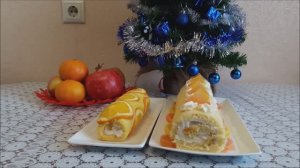 НОВОГОДНИЕ РУЛЕТЫ с АПЕЛЬСИНАМИ.Просто, но очень ВКУСНО.Рецепты на Новый Год