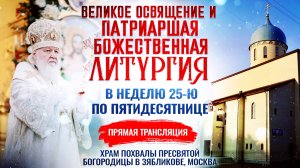 Великое освящение и Божественная литургия в Неделю 25-ю по Пятидесятнице