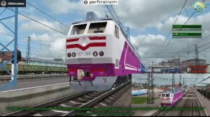 ZDSimulator. Игра по сети по маршруту Днепропетровск-Пятихатки на ЧС7-296 с хорошими поездами