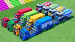 Катаемся на крутых разноцветных машинках и грузовиках из мультиков для детей 🚜 №1