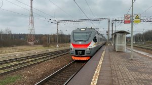 Электропоезд ЭП2Д-0004 на ст.Бекасово-I, ноябрь 2025 года