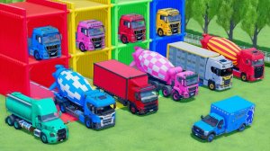 Катаемся на крутых разноцветных машинках и грузовиках из мультиков для детей 🚗 №11