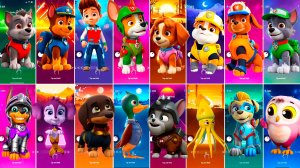 Мультики для Детей Щенячий Патруль Tiles Hop - ГОНЩИК, РАЙДЕР, ТРАКЕР, СКАЙ, КРЕПЫШ, ЗУМА, РОККИ