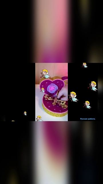 ПОДСВЕЧНИК С КАРЕТОЙ ШКАТУЛКОЙ И СО СВЕТОДИОДНОЙ СВЕЧОЙ РОЗОЙ