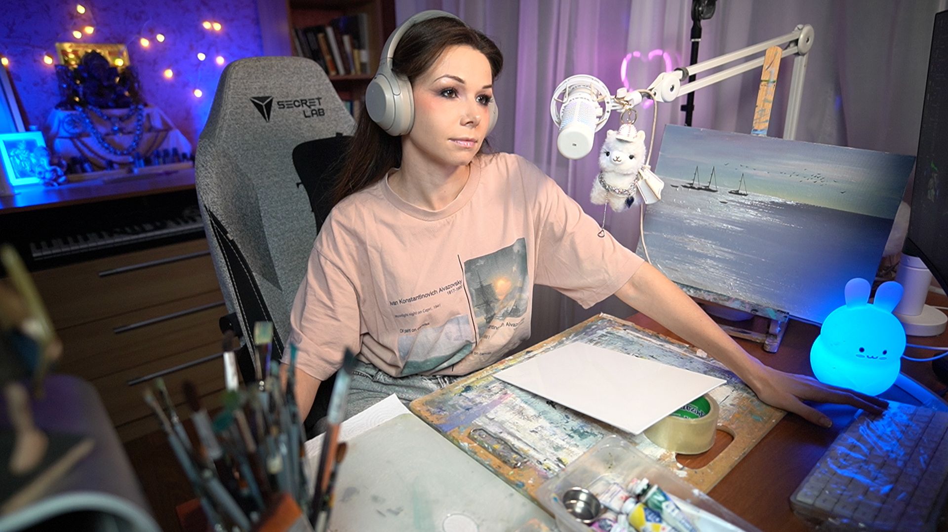 🎨КАРТИНА МАСЛОМ НА СТРИМЕ #ламповыйстрим #девушкастримит #живопись #картина #рисование