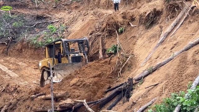 Строительство, расчистка, горный склон