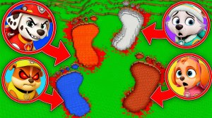 😨 Кто ИЗ ЩЕНЯЧЕГО ПАТРУЛЯ оставляет Эти Жуткие Следы в майнкрафт Мы В Шоке!