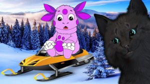 ЛУНТИК НА СНЕГОХОДЕ И ГОВОРЯЩИЙ СУПЕР КОТ ( ИГРА для ДЕТЕЙ ) #09