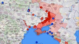 Карта боевых действий. Удары по тылам с обеих сторон