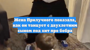 Жена Прилучного показала, как он танцует с двухлетним сыном под хит про бобра