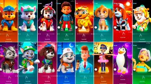 Мультики для Детей Щенячий Патруль Tiles Hop - ГОНЩИК, ЭВЕРЕСТ, МАРШАЛЛ, РАЙДЕР, ЛЕО, СКАЙ