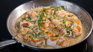 Ужин за 20 минут! Курица в сливочно-грибном соусе.