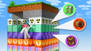 Мы Выжили На Одном Чанке с Слоями из Модов в Майнкрафт!