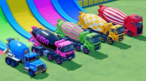 Катаемся на крутых разноцветных машинках и грузовиках из мультиков для детей 🚜 №5