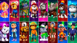 Мультики для Детей Щенячий Патруль Tiles Hop - СКАЙ, ГОНЩИК, АПОЛЛО, ЧАРДЖЕР, МОТОР